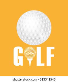 Golf sport game icon vector illustration graphic design