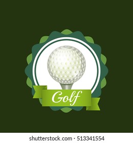 Golf sport game icon vector illustration graphic design