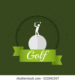 Golf sport game icon vector illustration graphic design