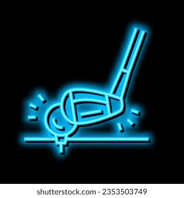 golf sport game neon light sign vector. golf sport game illustration
