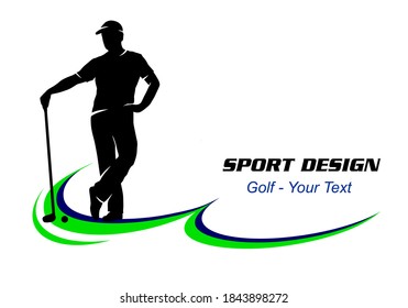 Golf sport graphic in vector quality.