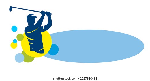 Gráfico del deporte de golf en calidad vectorial.