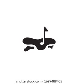 Golf sport icon logo design vector template