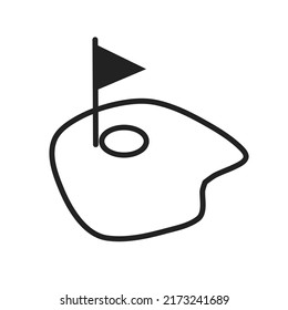 golf sport icon with trendy design