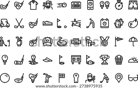 Golf And Sport Icons Simple vector icon. Illustration symbol design template for web mobile UI element
