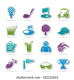 golf and sport icons - vector icon set