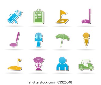 golf and sport icons - vector icon set