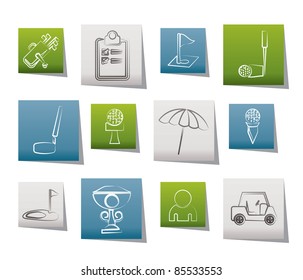 golf and sport icons - vector icon set