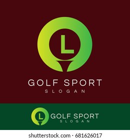 golf sport Letter L Logo design