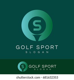 golf sport Letter S Logo design
