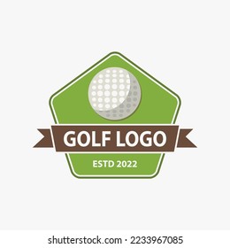 Golf sport logo creative design template