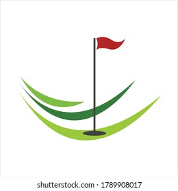 Design-Vorlage für Golf-Sport-Logos, Vektorgrafik