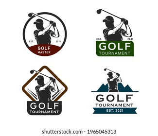 Golf Sport Logo Design Template Stock Vector (Royalty Free) 1965045313 ...