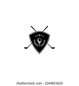 Golf Sport Logo Design Template, Gold Club logo