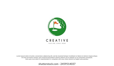 Golf Sport Logo Design Plantilla