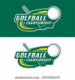 Golf sport logo design vector illustration