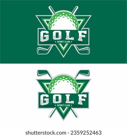 Golf sport logo design vector illustration
