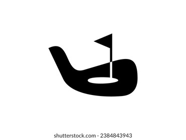 golf sport logo design vector illustration