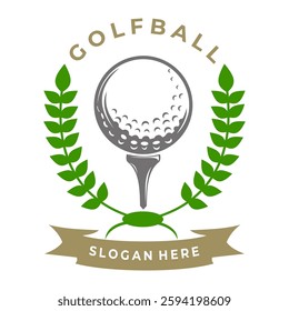 Golf sport logo design vector template. golf club logo design template