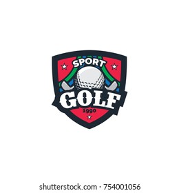 Golf sport logo & element background vector