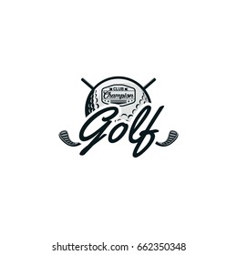 Golf sport logo & emblem vector illustration
