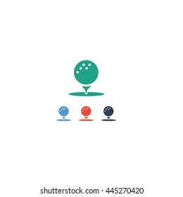 Golf Sport Logo Icon Vector Set 