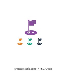 Golf Sport Logo Icon Vector Set 
