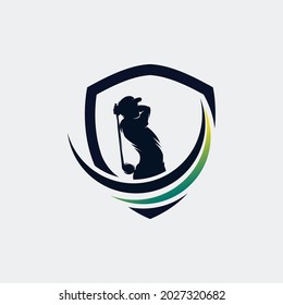 golf sport logo template design