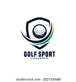 golf sport logo template design