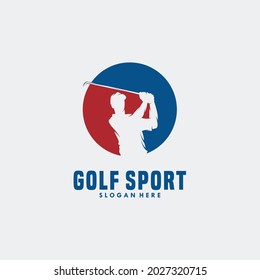 golf sport logo template design