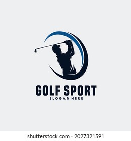 diseño de logotipo de deportes de golf