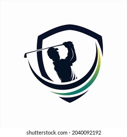 golf sport logo template design