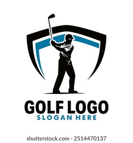 golf sport logo template design illustration