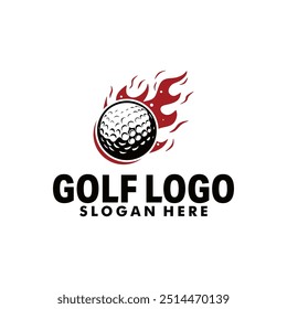 golf sport logo template design illustration