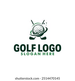 golf sport logo template design illustration