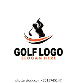 golf sport logo template design illustration