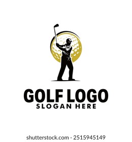 golf sport logo template design illustration