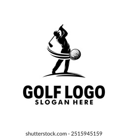 golf sport logo template design illustration