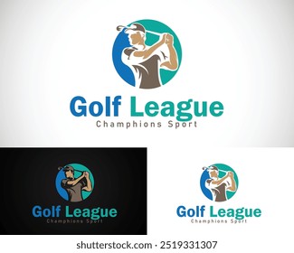 golf sport logo template design sport athletic champions design concept