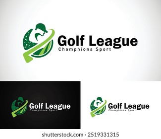 golf sport logo template design sport arena athletic champions design concept