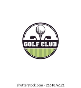 golf sport logo template vector, icon in white background