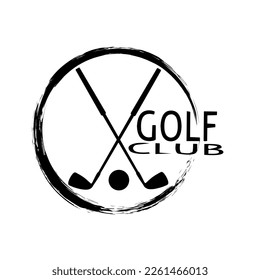 golf sport logo with vintage design	