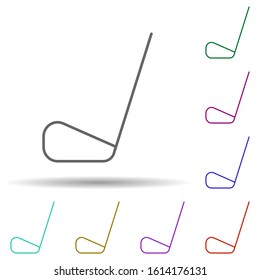 golf, sport multi color style icon. Simple thin line, outline vector of sport icons for ui and ux, website or mobile application