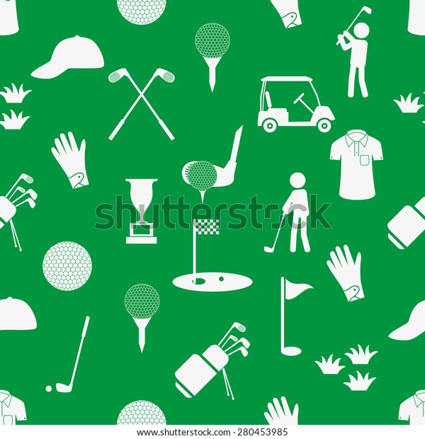 golf\
sport simple white and green seamless pattern eps10\
