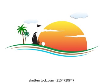 Golf sport symbol design vector illustration.