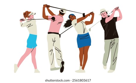 Golf is a sport usually played on a grassy course. This sport requires special clubs and golf balls. If you put the ball into the hole, you will get a score.