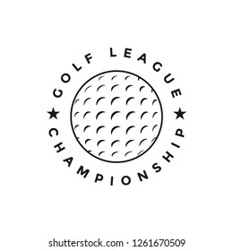 Golf sport vector graphic design template illustration
