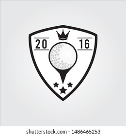 Golf sport vector logo - icon template