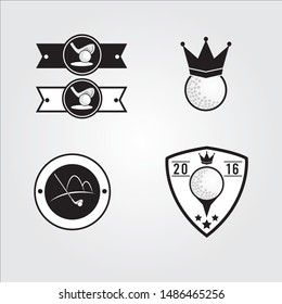 Golf sport vector logo - icon template