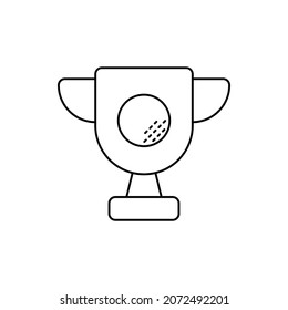 Golf sports award cup icon vector